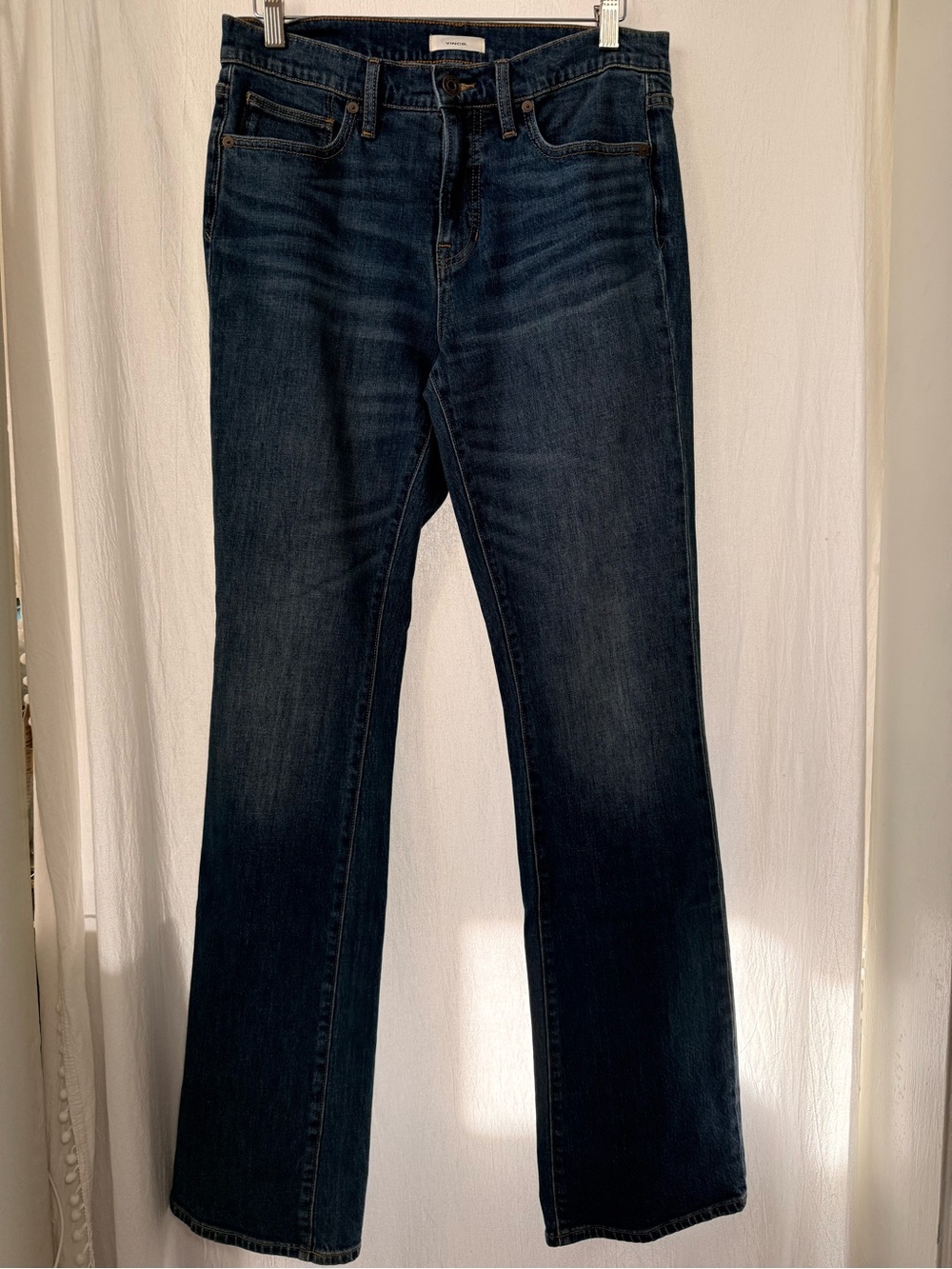 NWT, Vince, Dark Wash Bootcut Jeans, sz 28